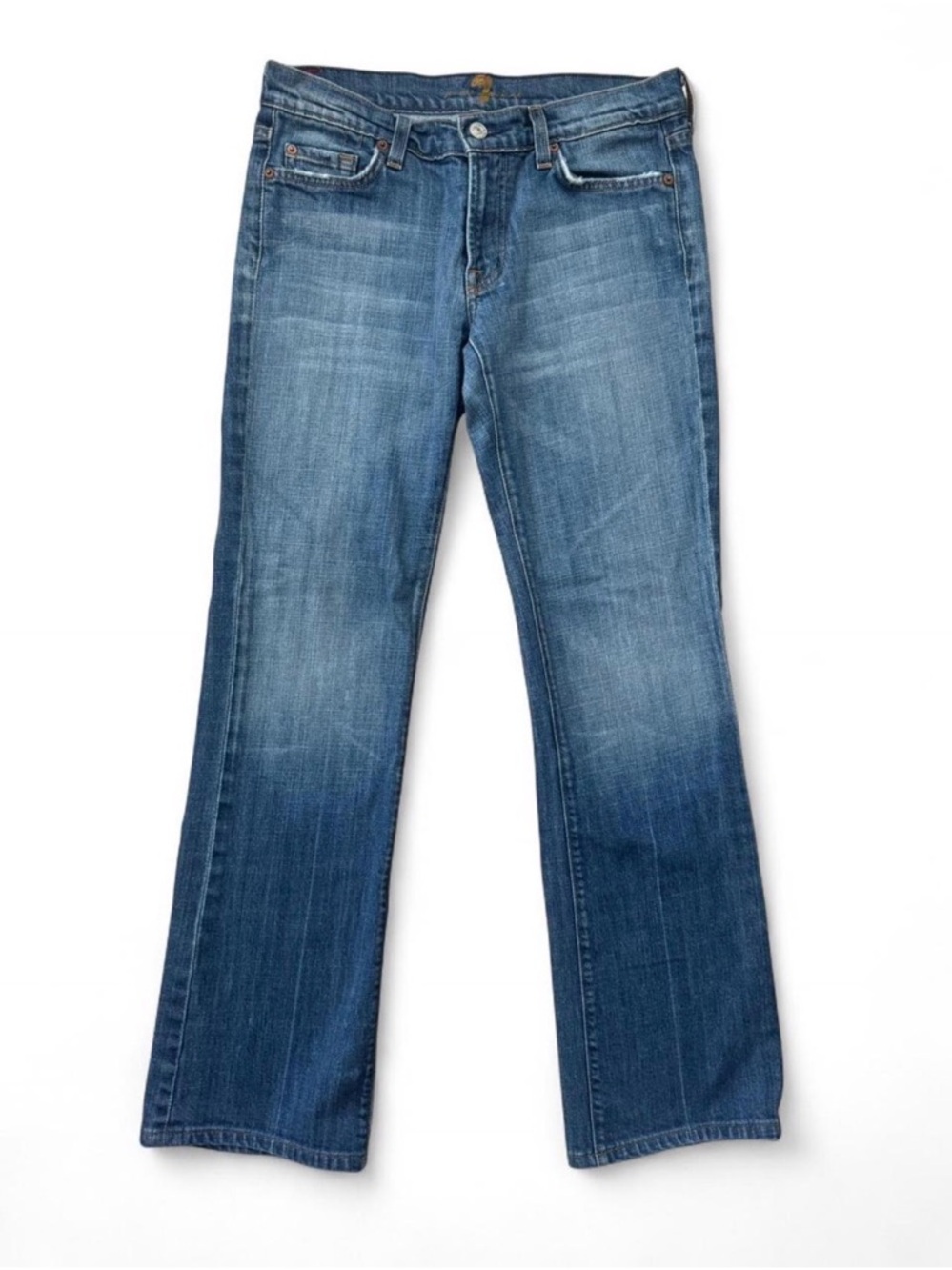 7 For All Mankind Women's Medium Blue Flare Jeans